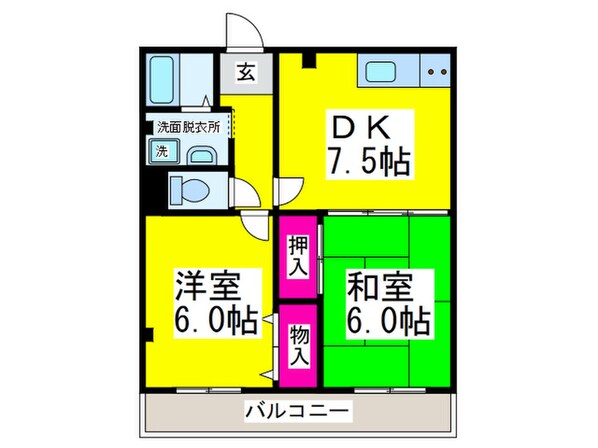 シャト－中三の物件間取画像